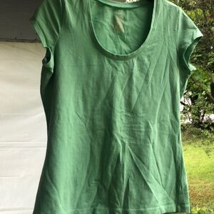 Green tee shirt crew neck